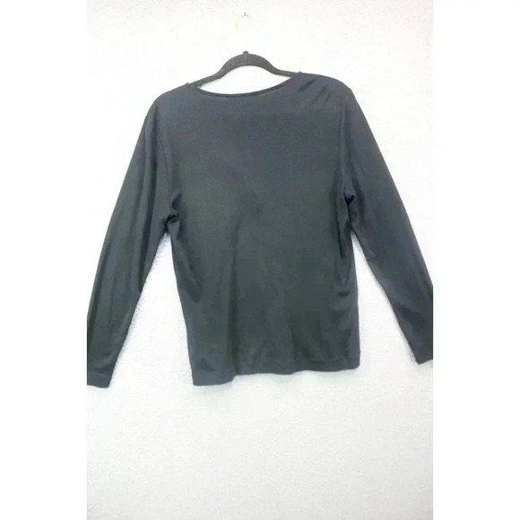Lauren Ralph Lauren Long Sleeve Stretch Top-Size Large - Picture 5 of 6